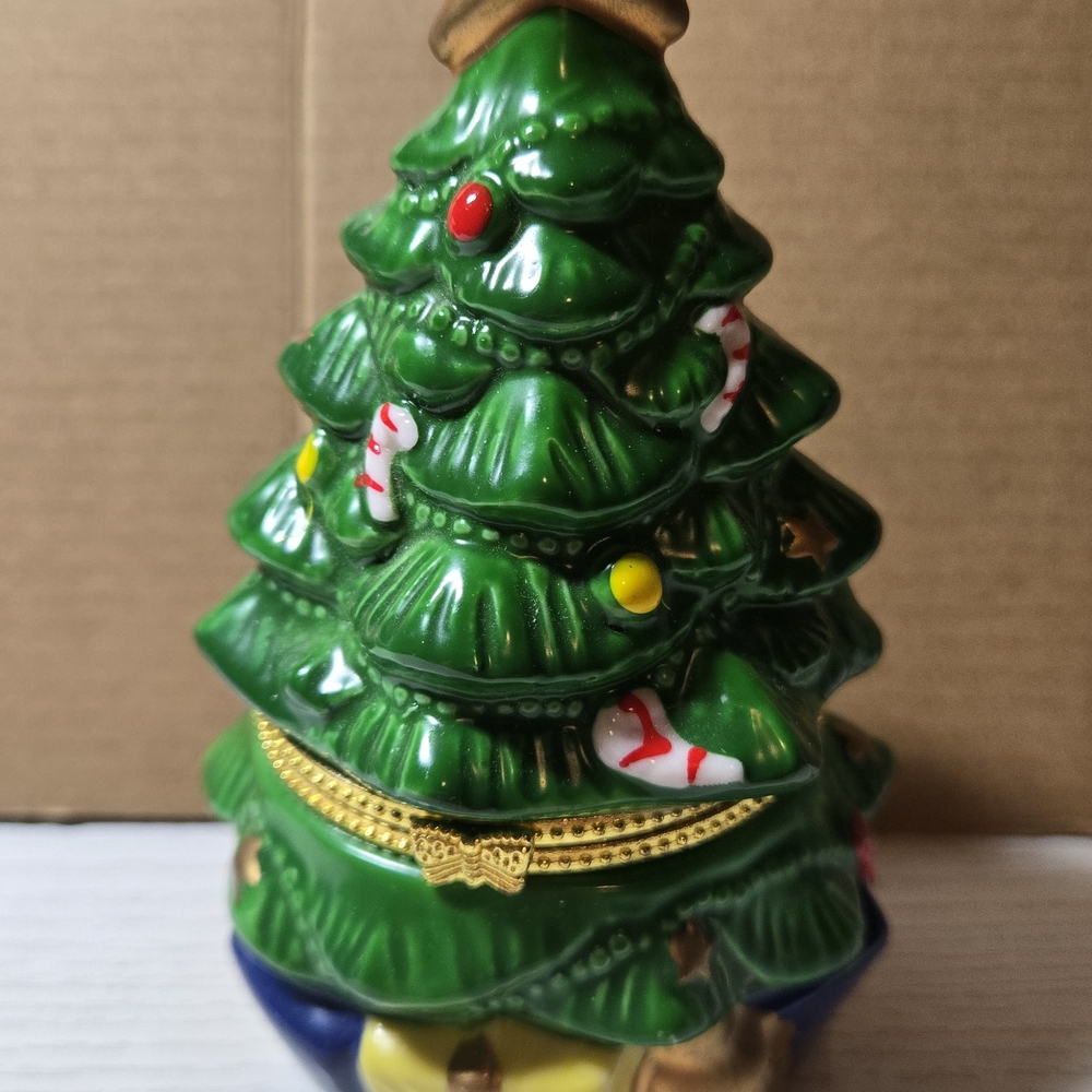 Festive Green Ceramic Christmas Tree